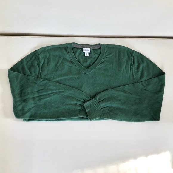 Old Navy V-Neck Solid Green Men’s Sweater XL - Picture 9 of 9